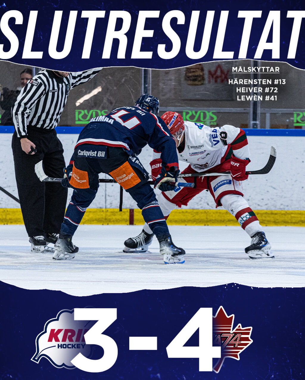 Slutresultat HA74 Hemma 25