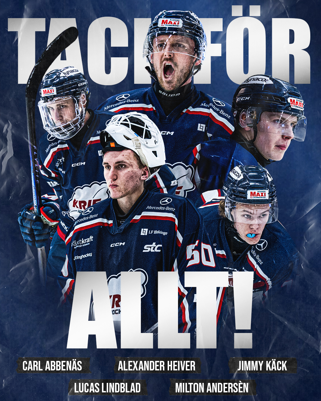 Tack för allt 5 spelare